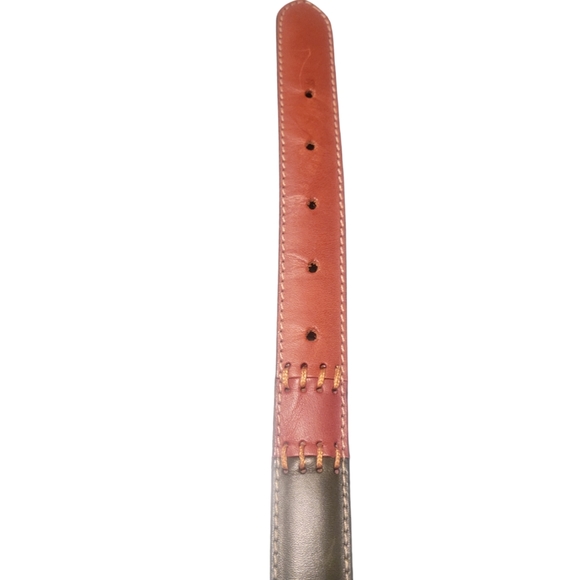 Fossil Colorful Stitched Leather Belt Women's Size M - Picture 7 of 8